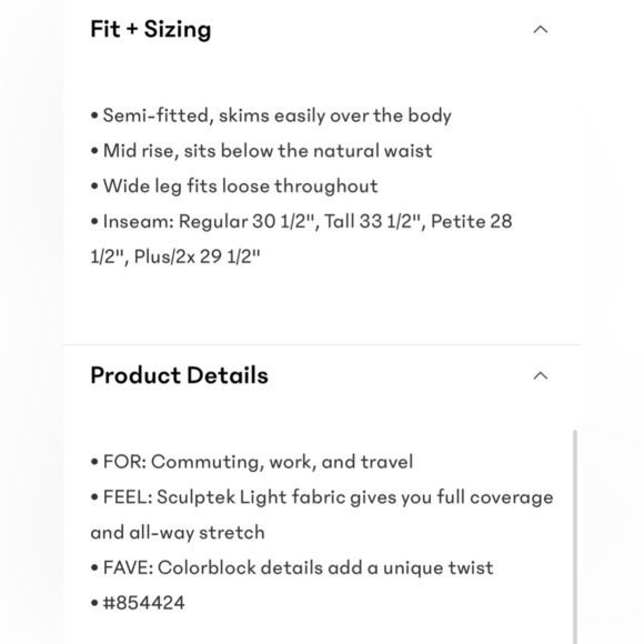 NWT Athleta Venice Track Stripe Wide Leg Pant Size M/P - Picture 9 of 10